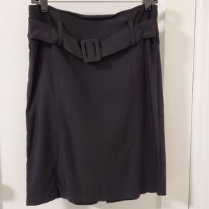 Forever 21 Black Belted Pencil Skirt
